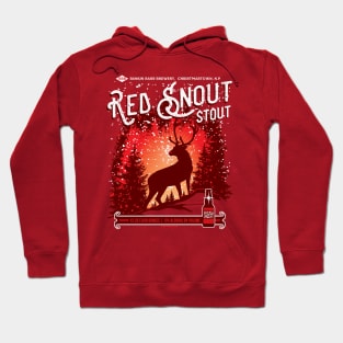 Rudolph's Red Snout Stout. A Christmas Brew Hoodie